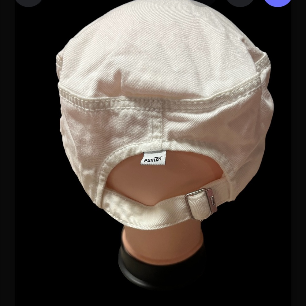White Authentic Puma Logo Adjustable Baseball Cap - image 3